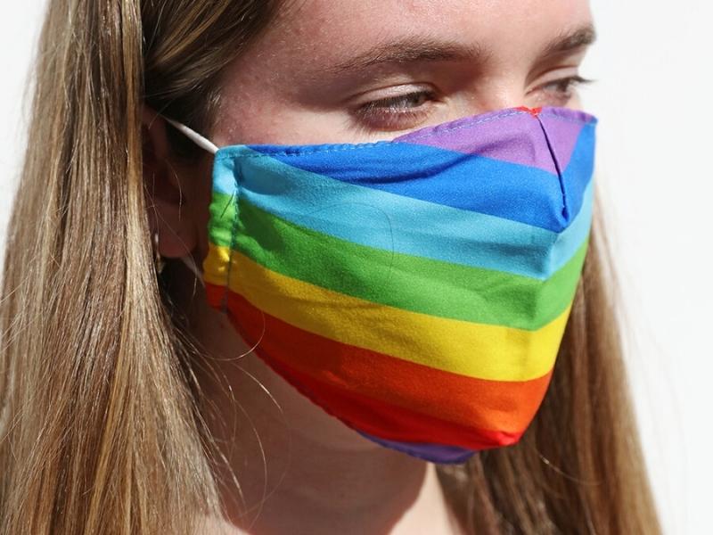Rainbow Masks for engagement gifts for lesbian couples