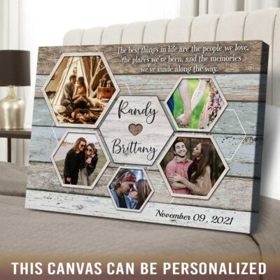 unique wedding anniversary gifts personalized photo collage canvas print 05