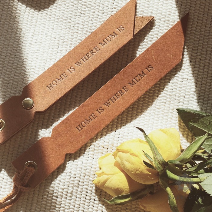 best gift for grandpa - Personalized Leather Bookmark