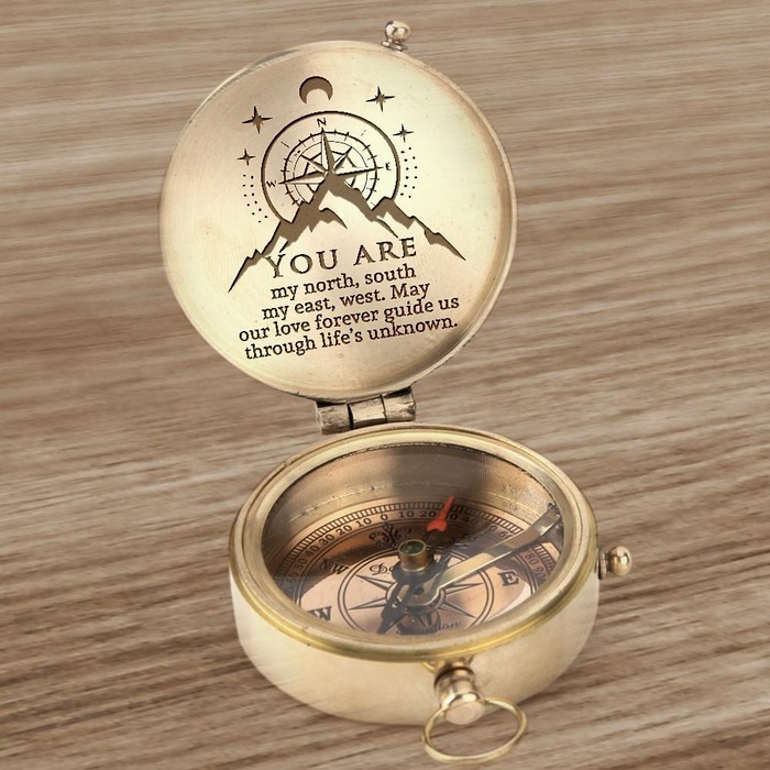 best gift for grandpa - Engraved Compass