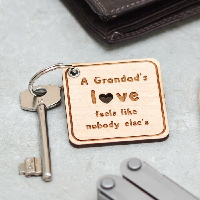 best gift for grandpa - Engraved Keyring