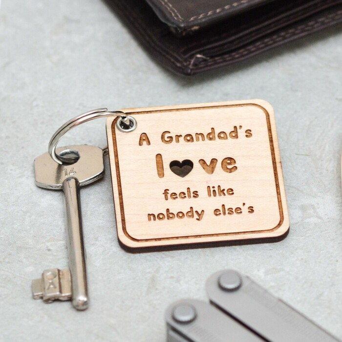 Best Gift For Grandpa - Engraved Keyring