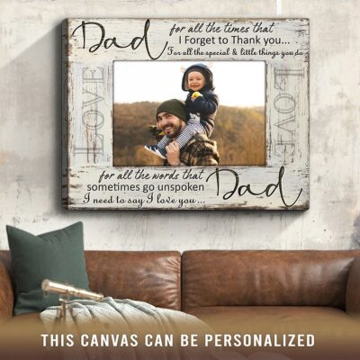 Personalized Dad Gift Sentimental Gift For Father's Day Canvas Print