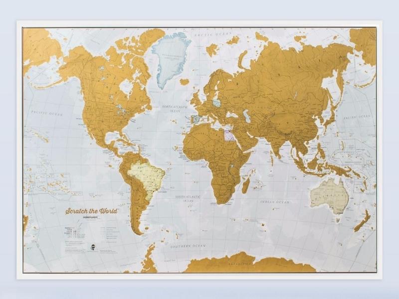 Scratch The World Travel Map - 43Rd Anniversary Gift