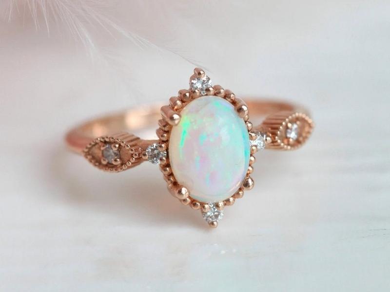 Opal Ring - 43Rd Wedding Anniversary Gift For Parents