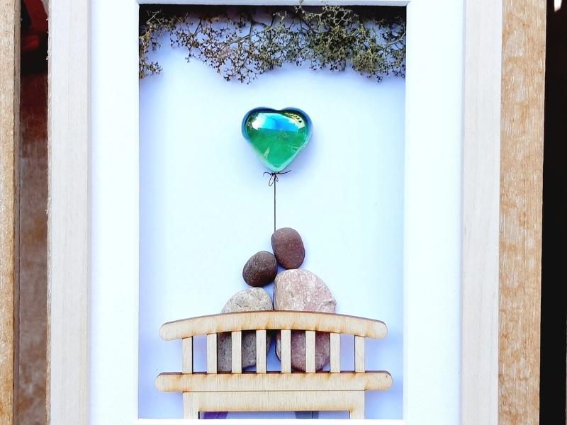 Pebble Opal Art Picture - 43rd wedding anniversary gift