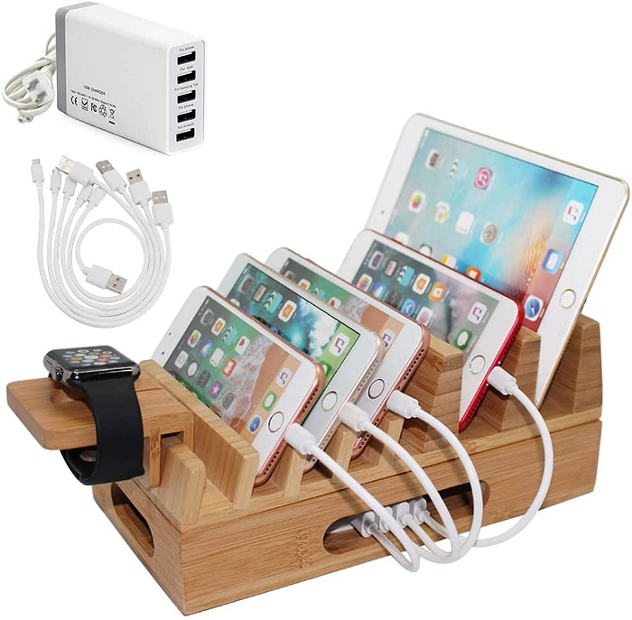 Birhtday Gifts For Dad - Bamboo Charging Station 