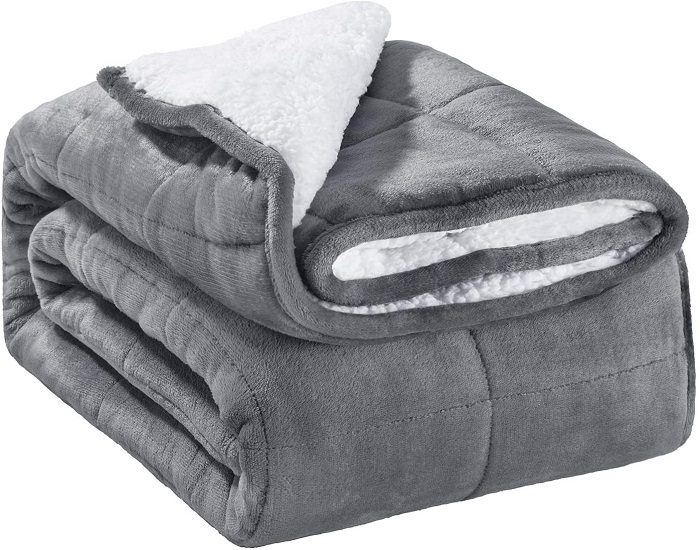 70Th Birthday Gifts For Dad - Sherpa Fleece Weighted Blanket 
