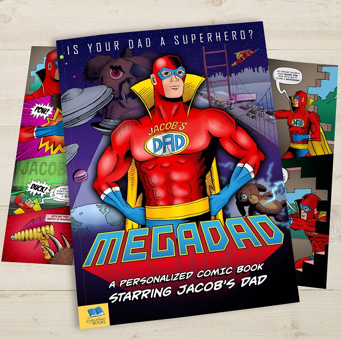 Funny Gifts For Dad - Mega Dad Personalized Comic Book 