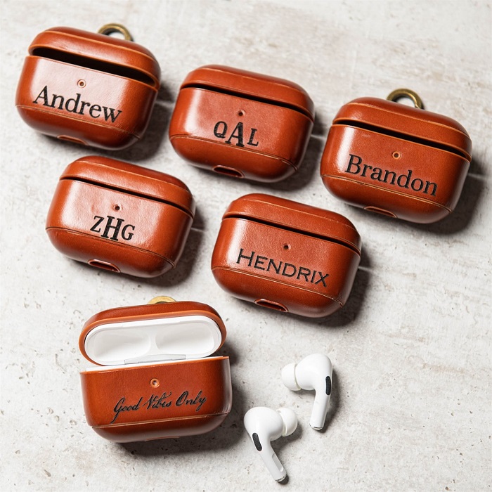 Birhtday Gifts For Dad - Custom AirPods Pro Leather Case