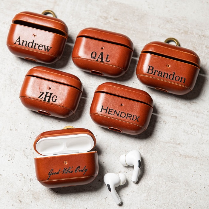 Birhtday Gifts For Dad - Custom Airpods Pro Leather Case