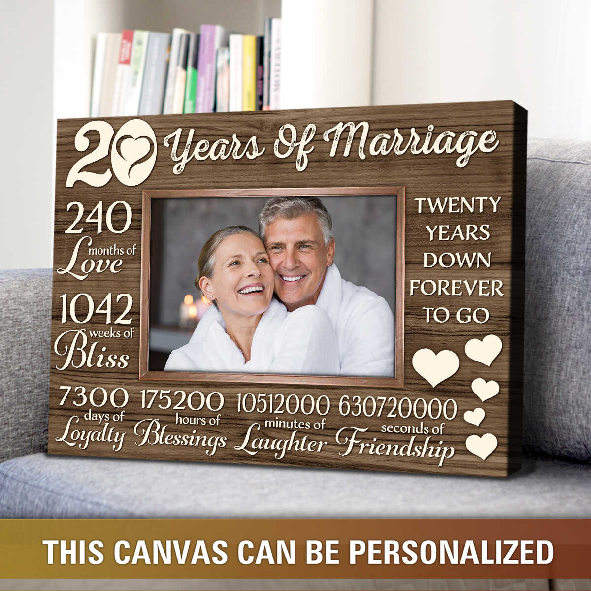 20th Anniversary Gift Ideas For Couple Husband 20th Anniversary Gift  Personalized Anniversary Canvas - Oh Canvas