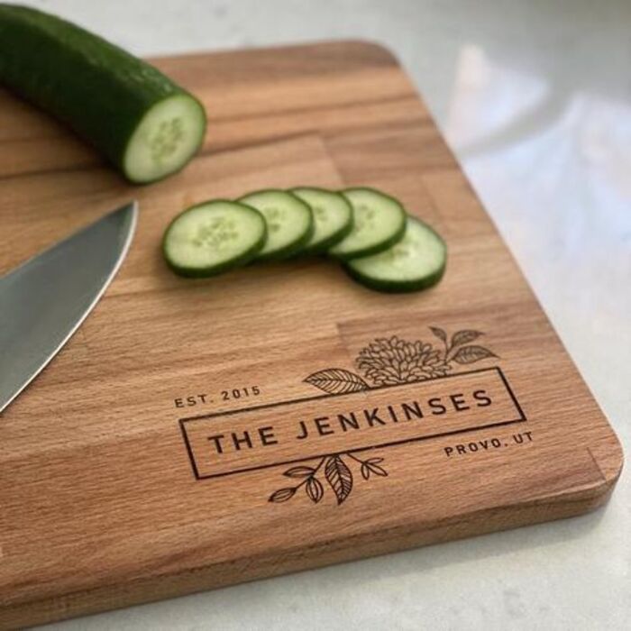 Engraved cutting board gift for brothers