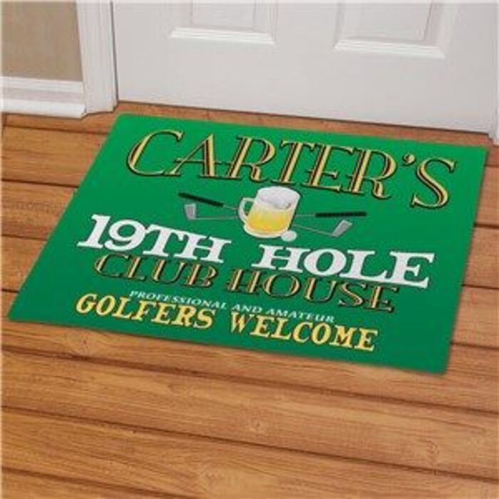 Custom golf doormat: unique gifts for brothers