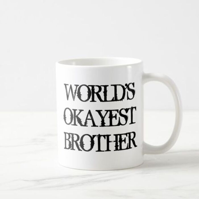 Coffee mug: cute personalized gift for brother