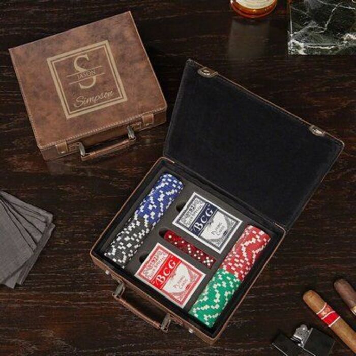 Custom poker set for brother's gifts