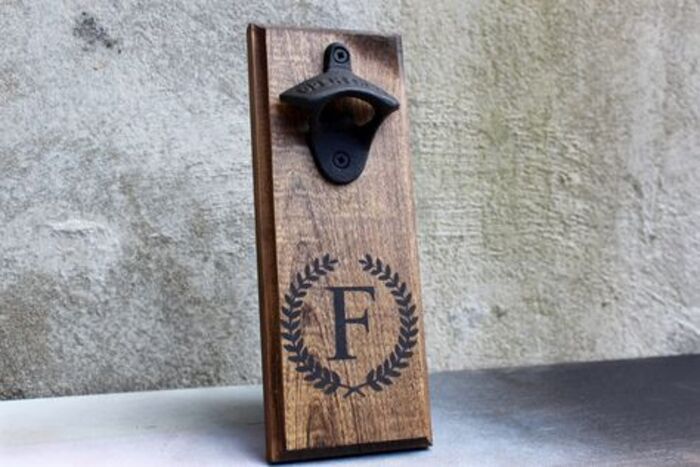 Wall-mounted bottle opener: unique present for sibling