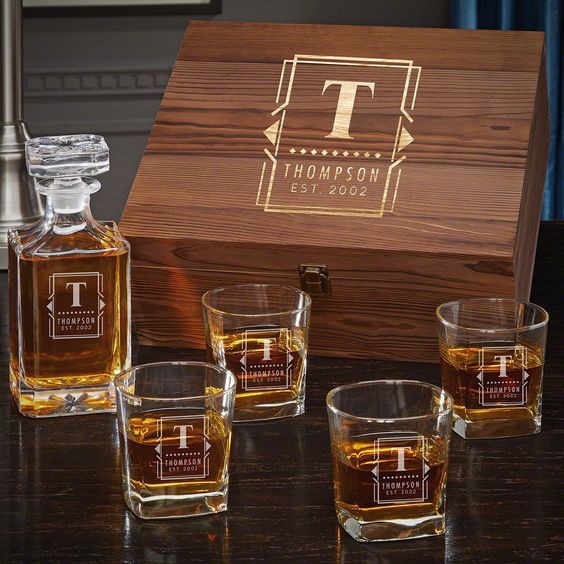 Whiskey decanter gift set for your brother
