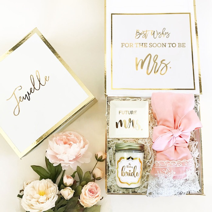 engagement gift ideas for sister - A Bridal Gift Box