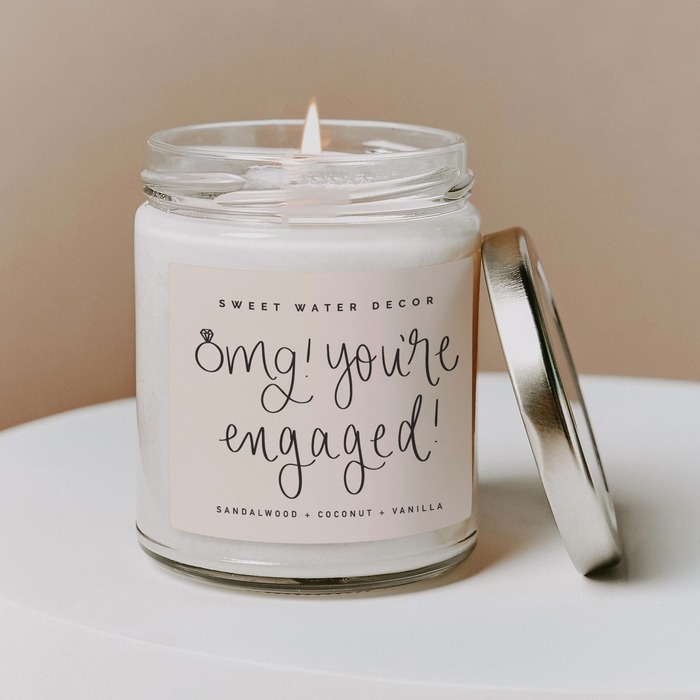 Engagement Gifts For Sister - Omg, You’re Engaged Candle