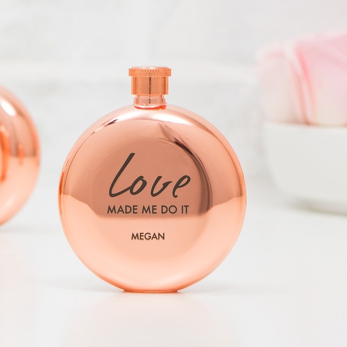 engagement gift ideas for sister - Weddingstar "Love Made Me Do It" Hip Flask