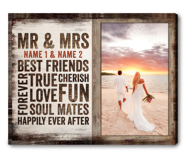 Engagement Gifts For Sister - &Quot;Happily Ever After&Quot; Picture Canvas
