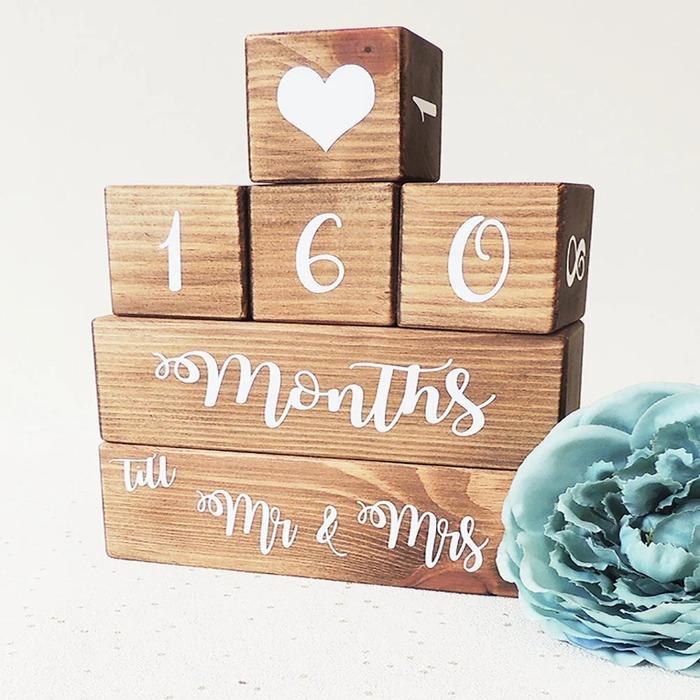 engagement gifts for sister - Countdown Blocks