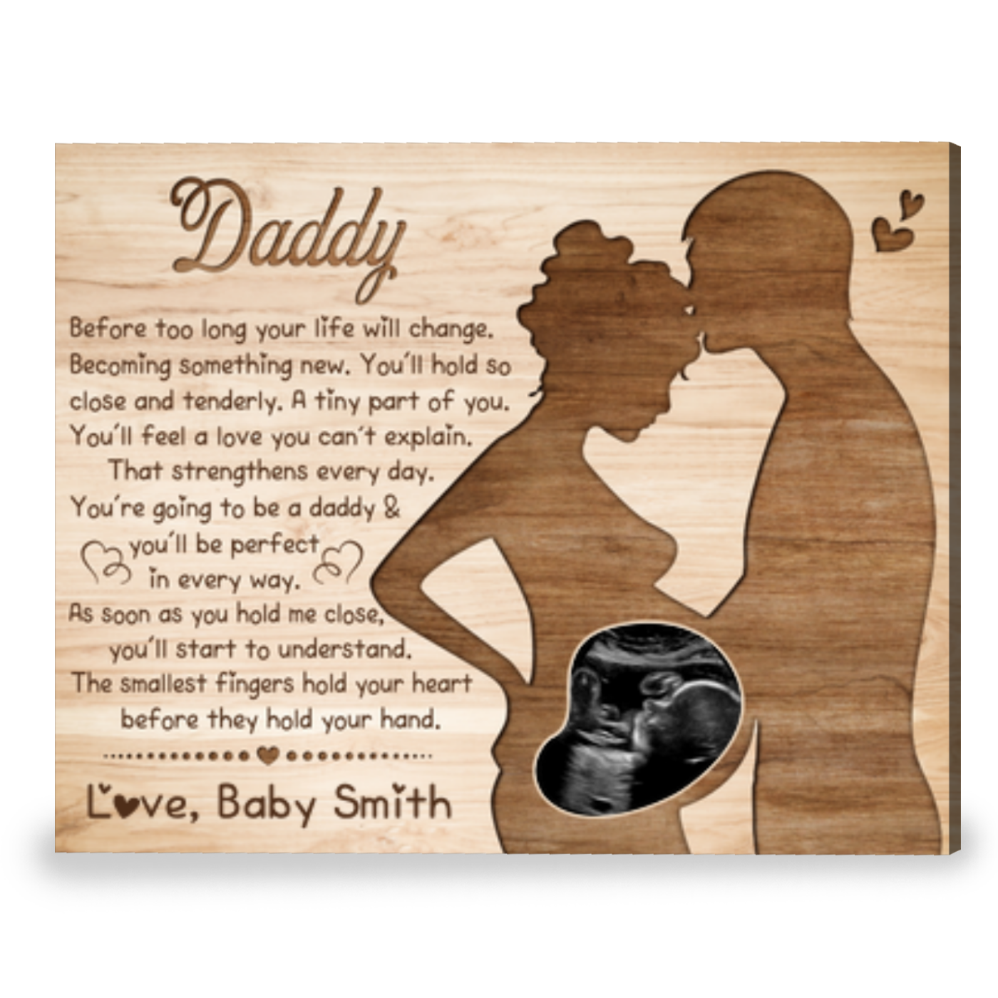 Gift For Expecting Dad Custom Father's Day Gift For Dad To Be Canvas Print