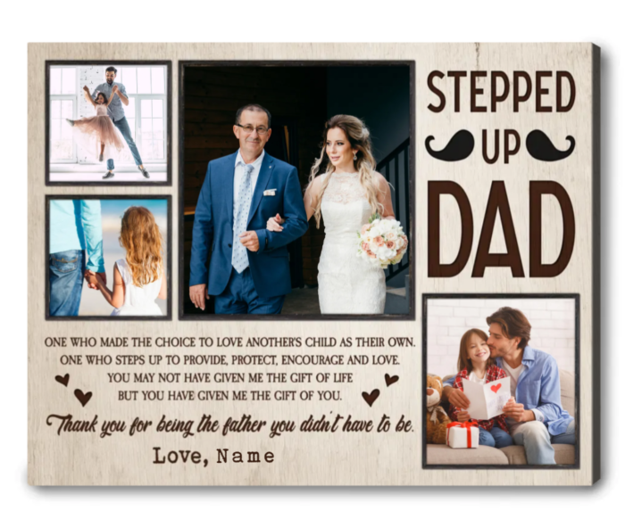 Father’s Day Gift For Stepdad - Personalized Canvas Wall Art