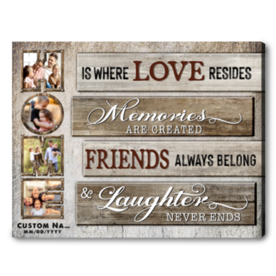 best gift for new house personalized family photo canvas wall art 01