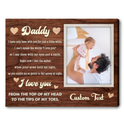 first father's day gift personalized photo canvas print 01