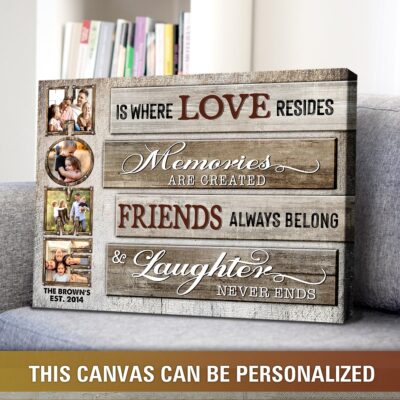 best gift for new house personalized family photo canvas wall art 03