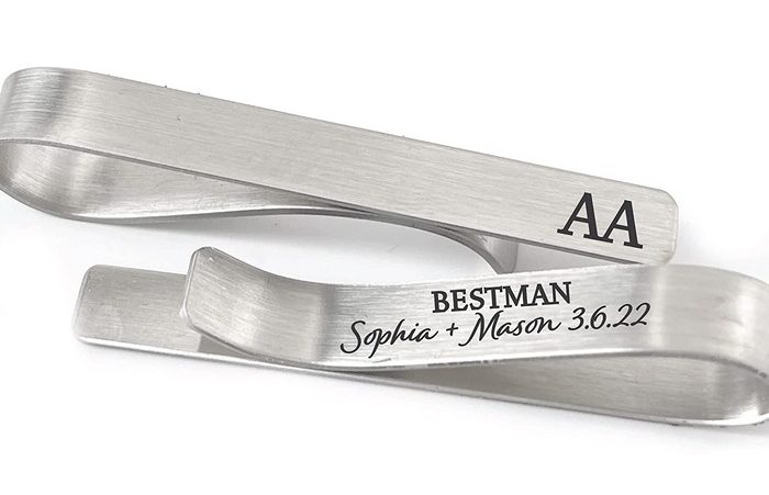 engagement gift for son - An Engraved Tie Clip 
