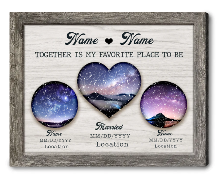 engagement gift for son and fiancé - Custom Star Map