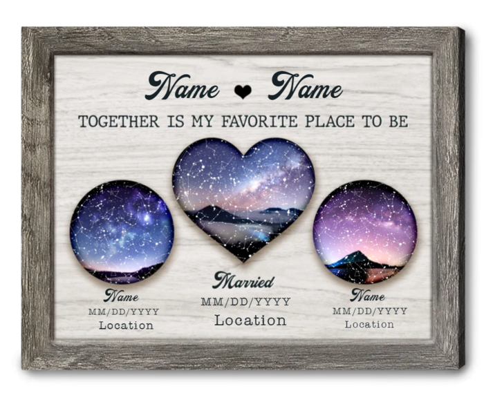 Engagement Gift For Son And Fiancé - Custom Star Map