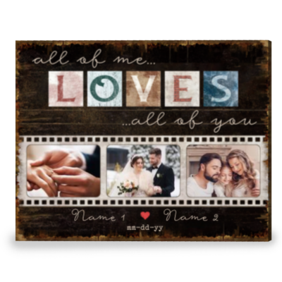 Personalized Couple Gift Unique Wedding Gift Idea Romance Wall Art