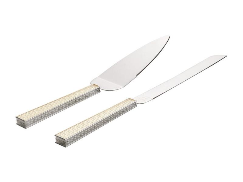 Pearl Cake Knife & Server - 46th anniversary gifts by year