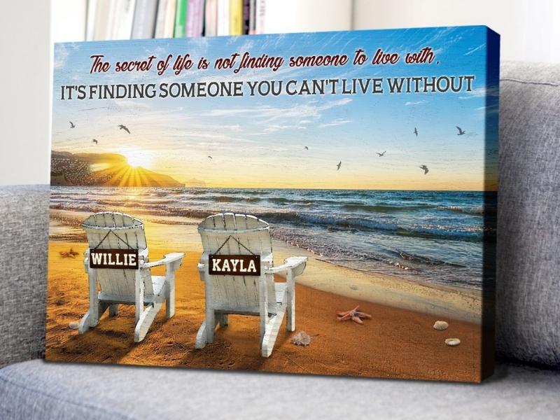 Landscape Personalized Couple Gift Wall Art Oh Canvas