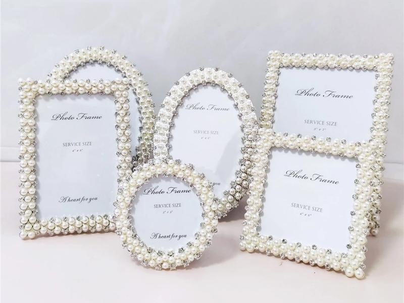 Pearl Photo Frame - 46th wedding anniversary gift ideas