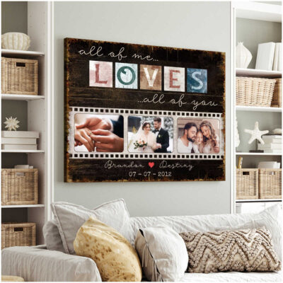 Personalized Couple Gift Unique Wedding Gift Idea Romance Wall Art