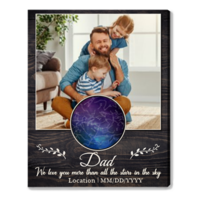 father's day gift ideas personalized star map gift for new dad 01