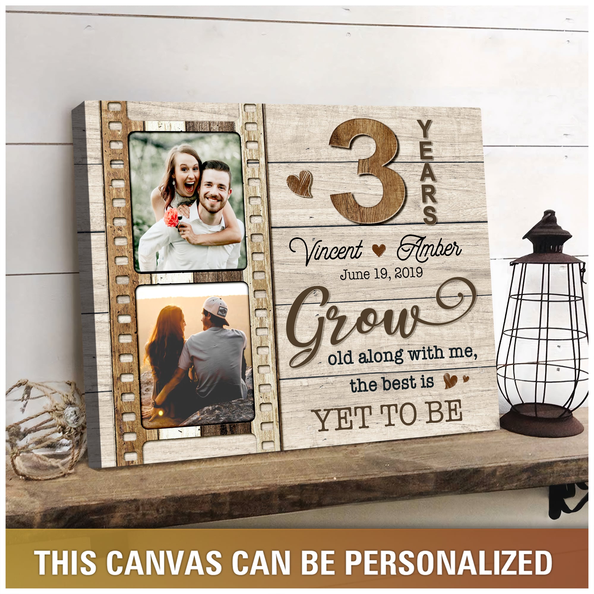 thumbnail image 2 of Personalized Old Couple Grow Old With Me The Best Is Yet To Be Since 2 of 11