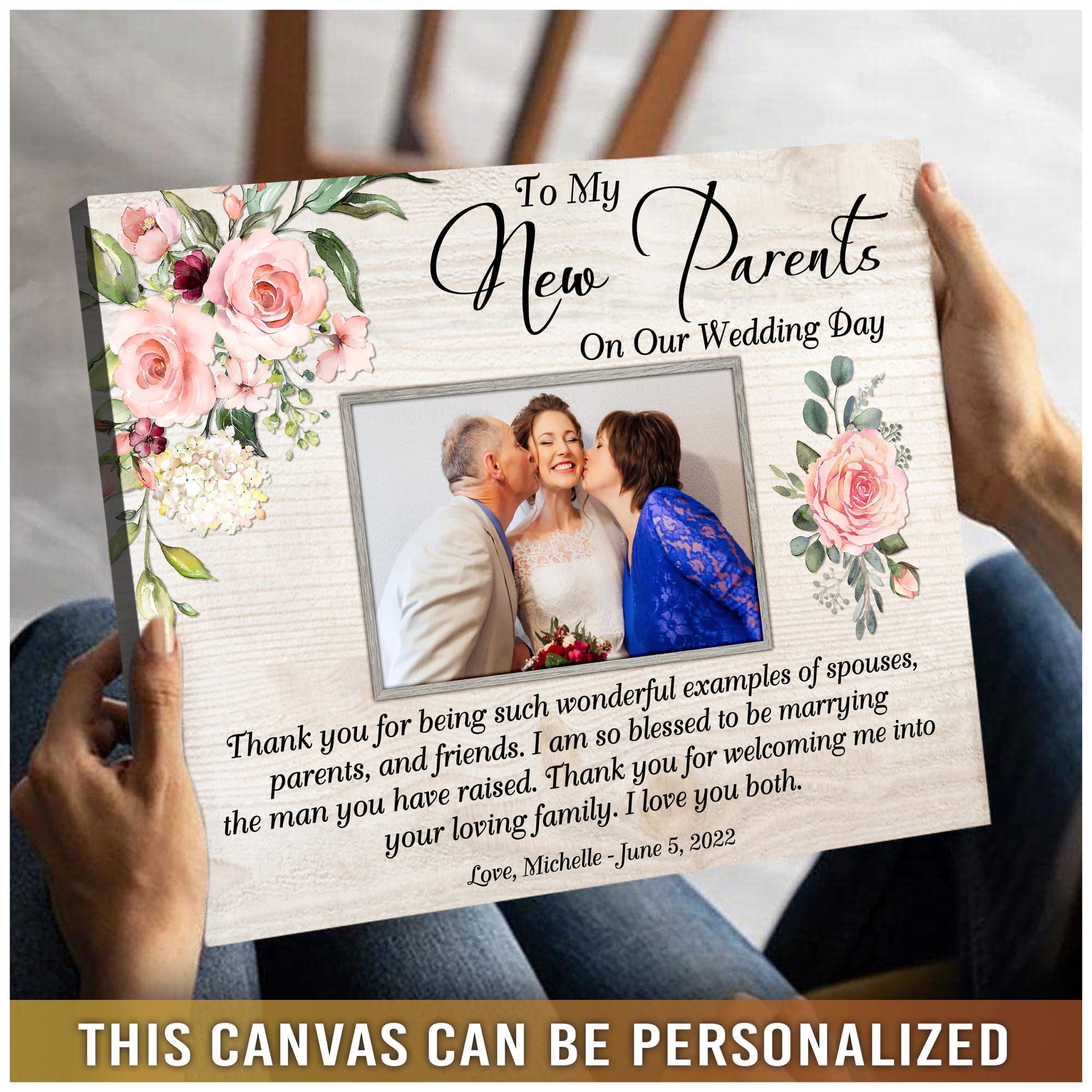Parents In Law Wedding Gift From Bride Personalized Picture Canvas