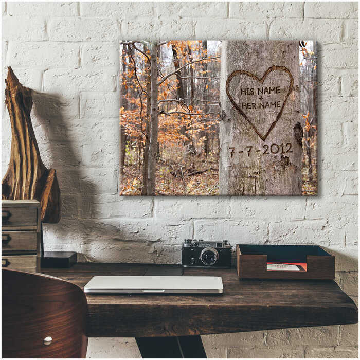 Romantic canvas print for a sweet gift