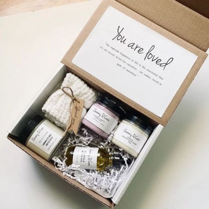 Self-care gift box: cute gift ideas for son's girlfriend