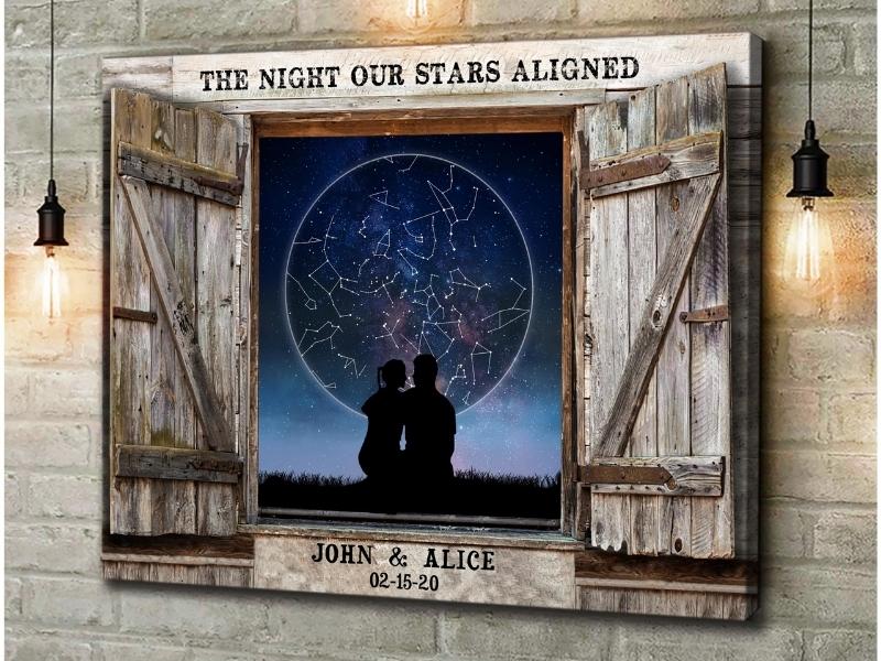 Personalized Star Constellation Gift for 48th wedding anniversary