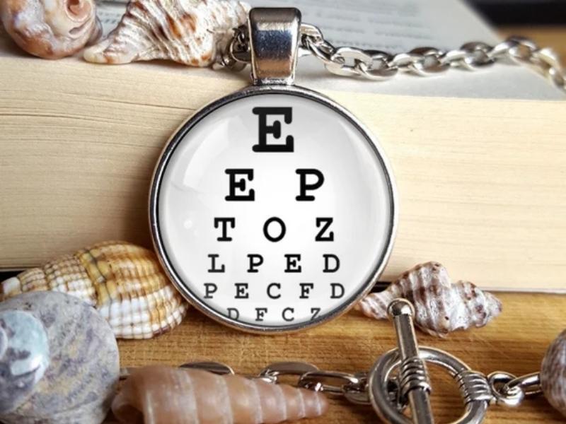 Optometrist Necklace Ophthalmologist Gift - 48th anniversary gift