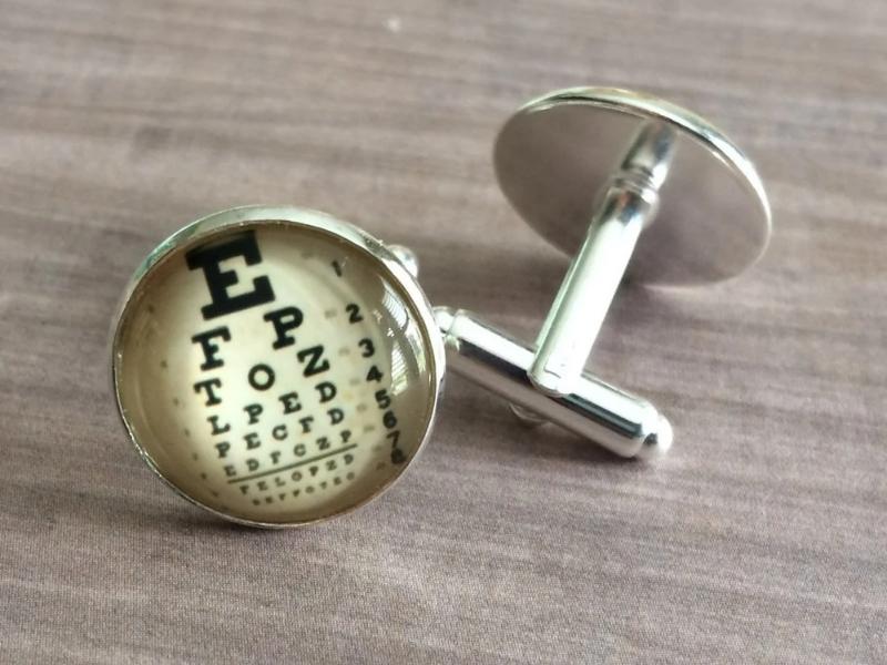 EyeSight Testing Chart Tie Bar - 48th anniversary gift