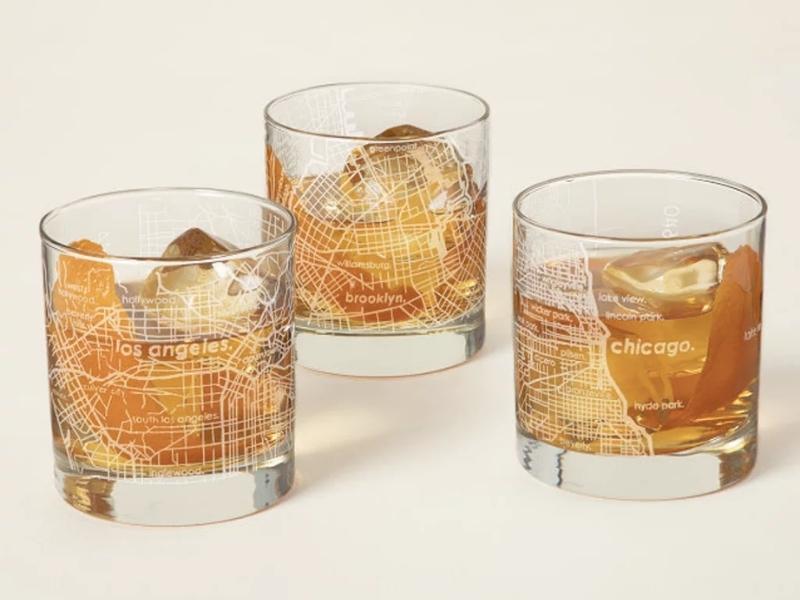 Urban Map Glass For The 48Th Wedding Anniversary Present