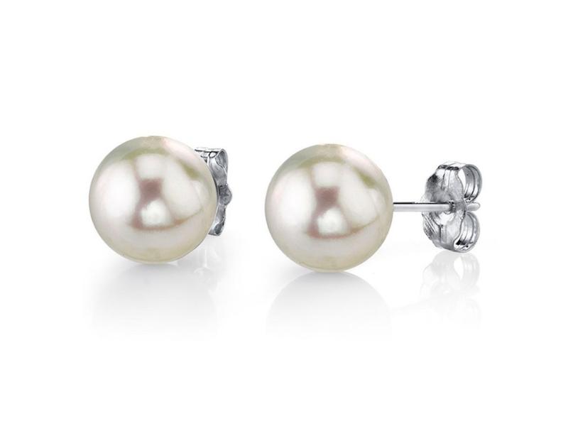 Akoya Cultured Pearl Earrings - Gift For 49Th Wedding Anniversary
